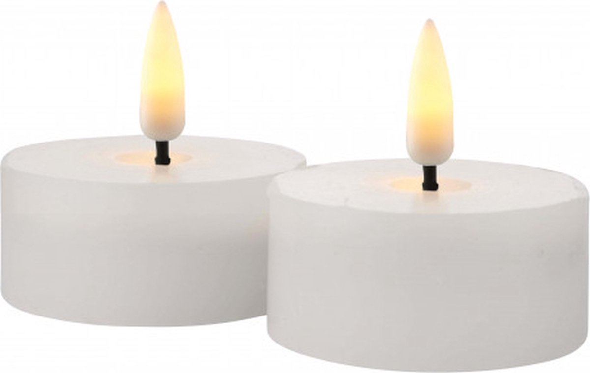 Sirius - Oplaadbare waxinelichtjes 'Sille' (Ø4cm, Set van 2)