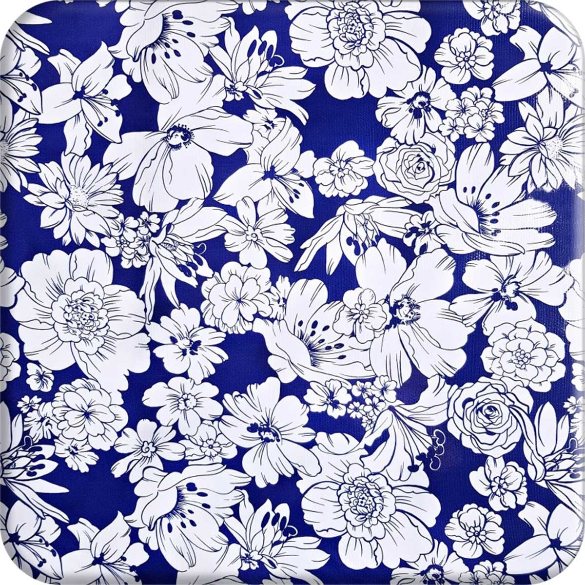 Mexicaans Tafelzeil Vintage flower - 120 x 180 cm - Donkerblauw