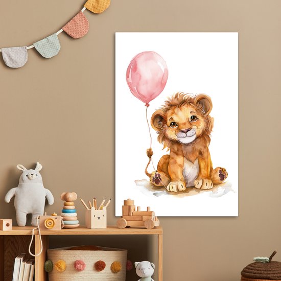 MuchoWow© Canvas Schilderij 80x120 cm Kamer Muur Decoratie Woonkamer Slaapkamer Room Decor Wall Decoration Art Painting Natuur - Luipaard - Dier - Zonsondergang - Modern