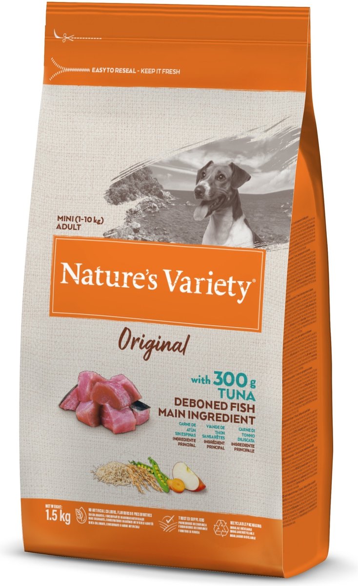 Nature's Variety - Original Adult Mini Tuna Hondenvoer 1,5 kg