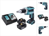 Makita DFS 452 RT accu-droogbouwschroevendraaier 18 V borstelloos + 2x accu 5.0 Ah + lader