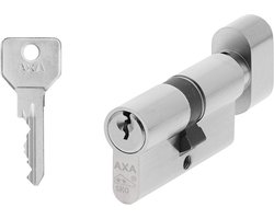 AXA Knopcilinder Cilinderslot - 30/30 mm - Security - Veiligheidscilinder Vernikkeld - SKG** - incl. 3 sleutels