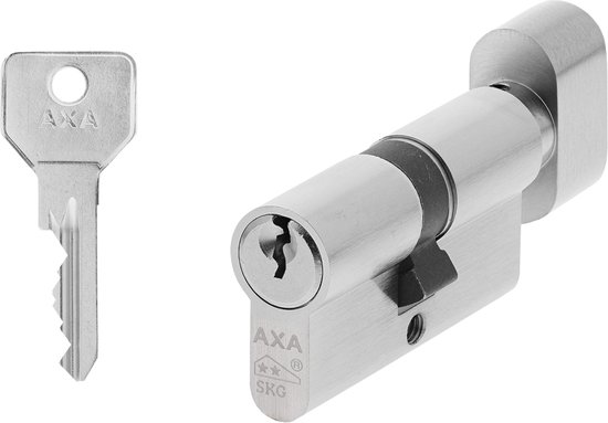 AXA Knop Veiligheidscilinder - Security - Cilinderslot - incl. 3 sleutels - SKG2 - Vernikkeld - 30/30 mm