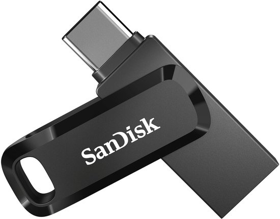 SanDisk Ultra Dual Drive Go USB Type-C™ USB-stick 512 GB Zwart SDDDC3-512G-G46 USB-C 3.2 Gen 1, USB-A 3.2 Gen 1