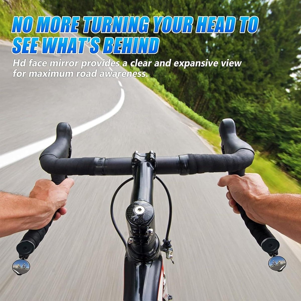 Lot De 2 Rétroviseurs De Vélo – Réglables à 360°, Pour Guidon 18-22 Mm, En ABS Résistant, Sécurité Et Large Vision