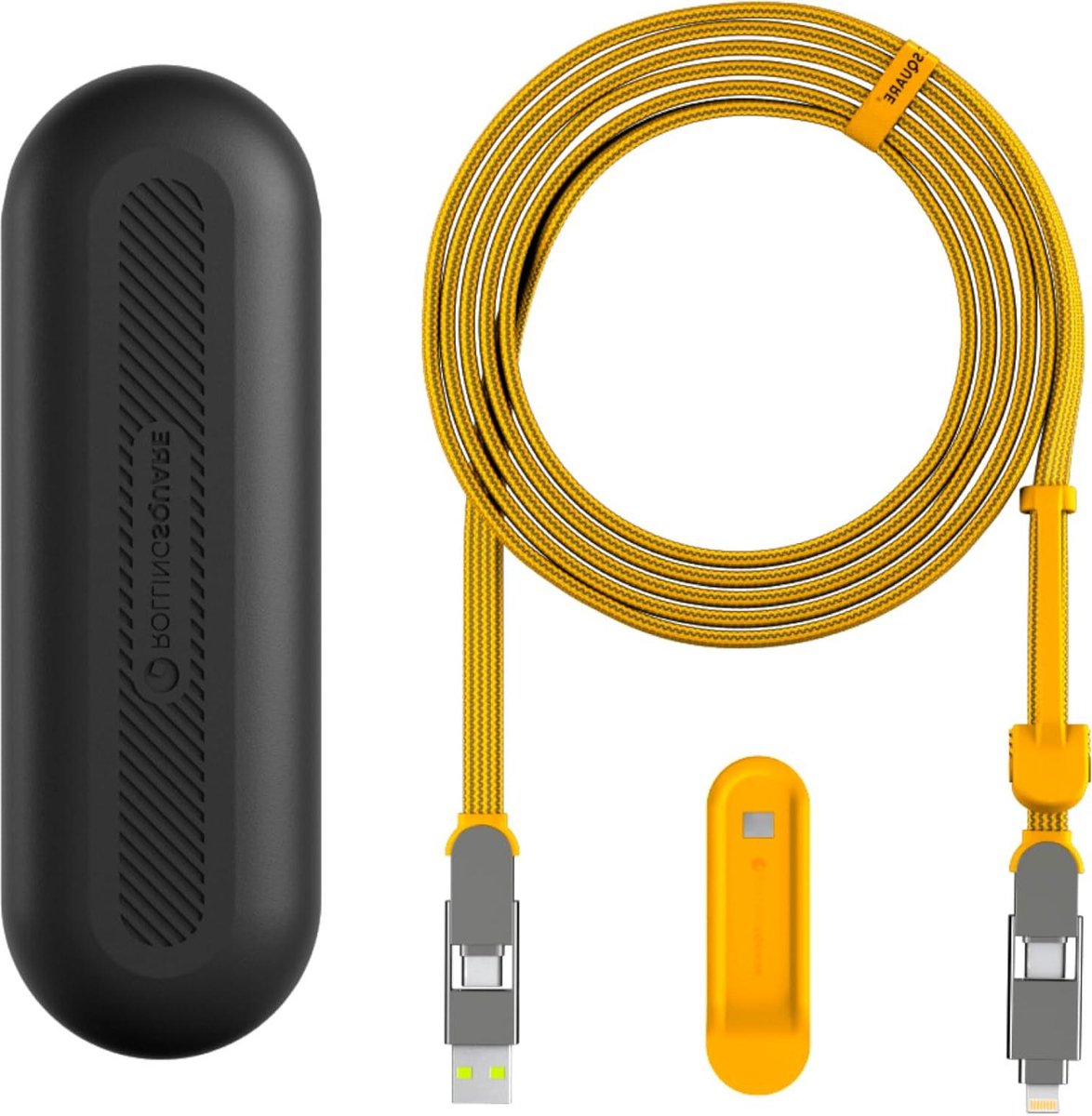 Image of 300 cm USB-C Kabel inCharge XL - Universele Kabel USB-C voor Mannen - Universele Mobiele Oplader - 6 in 1 Hightech Gadget - Geel Lightning Kabel van 100 W