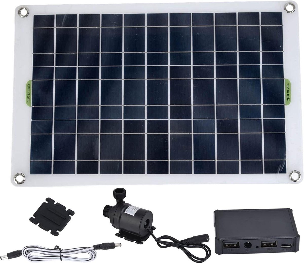 Fontein Vijverpomp Waterpomp Kit 50W Paneel 800L-h 12V Geluidsarm DC Duurzame Milieuvriendelijke Siliconen Kunststof Vijver Vogelbad Aquarium Eco-Friendly