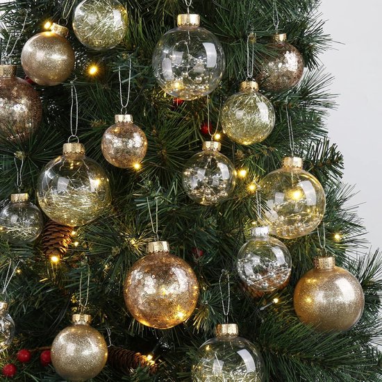 24 stuks 30 mm kerstballen ornamenten mini hangende kerstballen ballen