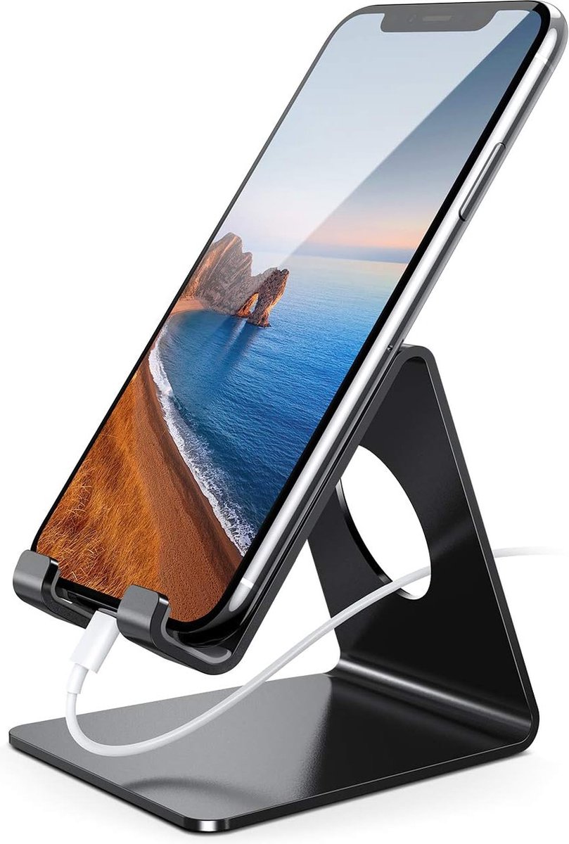 Multifunctionele telefoonstandaard - Universele houder voor bureau - Verstelbare kijkhoek - Antislip basis - Ergonomisch ontwerp - Handig en stijlvol - Verbeterde telefoonervaring