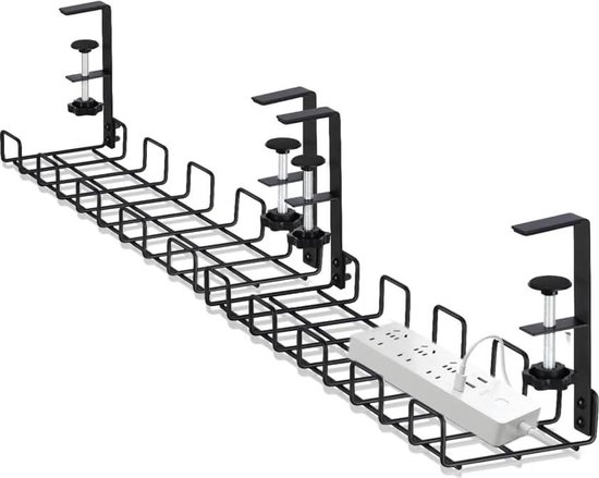 Kabelmanagementtray 2-delig - Onder het bureau - 40 cm - Geen boordraad