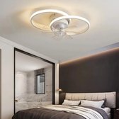 Lichtendirect - Plafondventilator met Verlichting - Wit- Super Stil - Met Afstandsbediening - Voor Slaapkamer en Woonkamer - Plafondlamp
