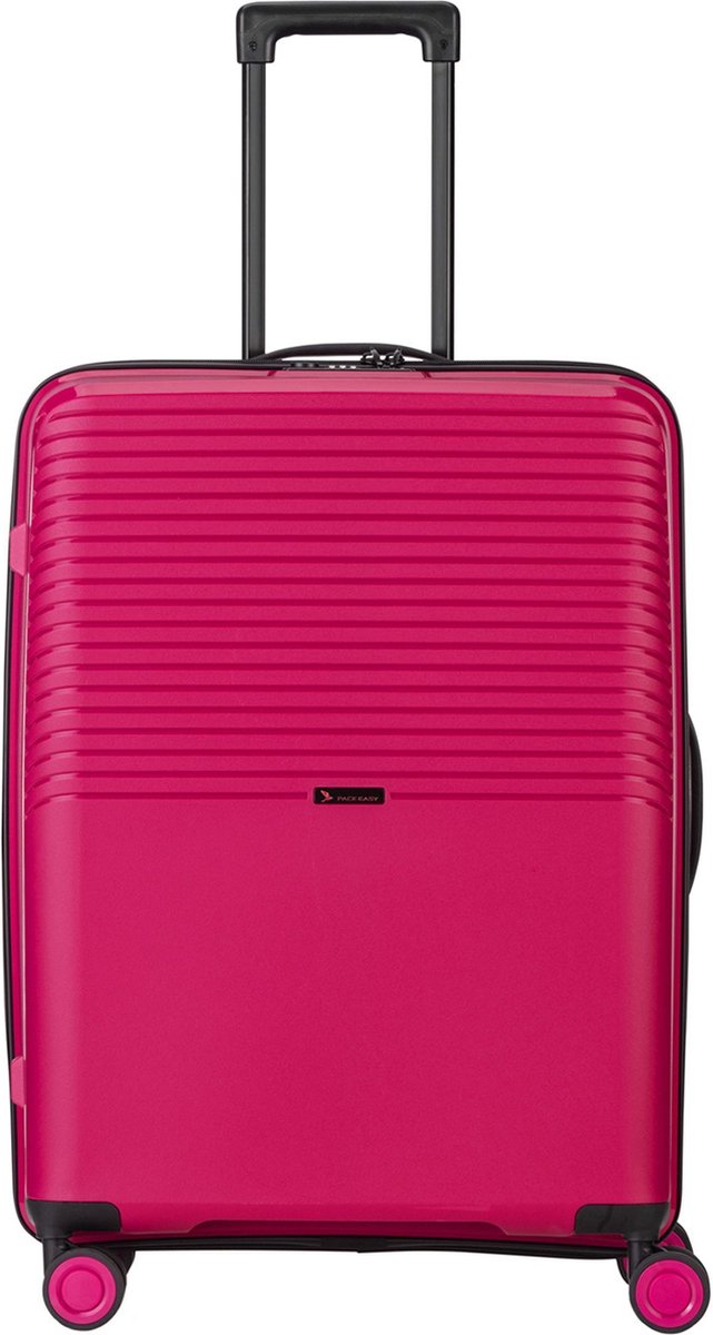 Pack Easy Jet 4 wielen Trolley 64 cm met uitbreidingsplooi - Harde bagage - TSA slot - rot