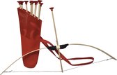 PIJL EN BOOG uitrusting met rug koker rood voor pijlen met 10 pijlen