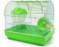 MKSS® Hamsterkooi met Hamsterspeelgoed - Rattenkooi - Hamster Huisje - Groen