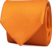 Suitable - Zijde Stropdas Oranje - Luxe heren das van 100% Zijde - Effen