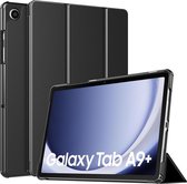 Ntech Tablet Hoes Geschikt voor Samsung Galaxy Tab A9 Plus hoes Trifold Bookcase - Zwart