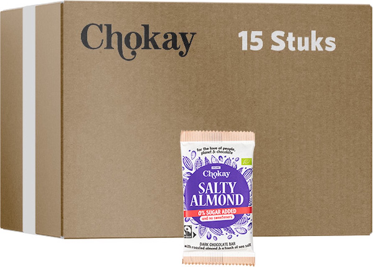 Goedkoopste Chokay | Salty Almond | 15 stuks | 15 x 70 gram