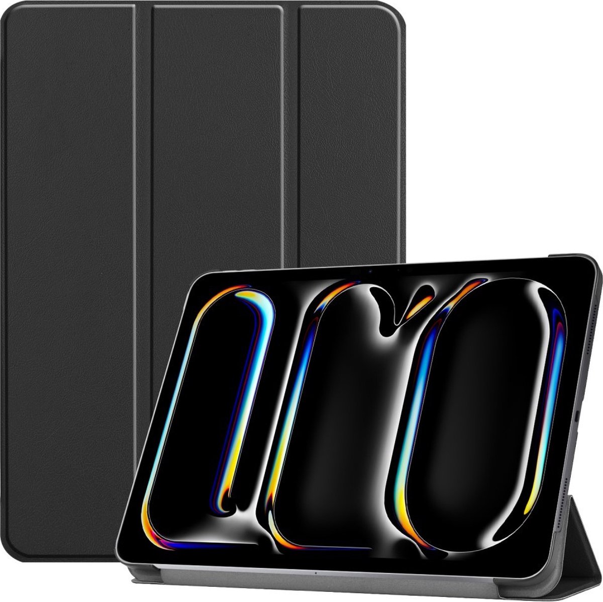 Coverup Tablethoes geschikt voor iPad Pro 13 (2024/2025) Hoesje - Tri-Fold Book Case met Wake/Sleep - Zwart