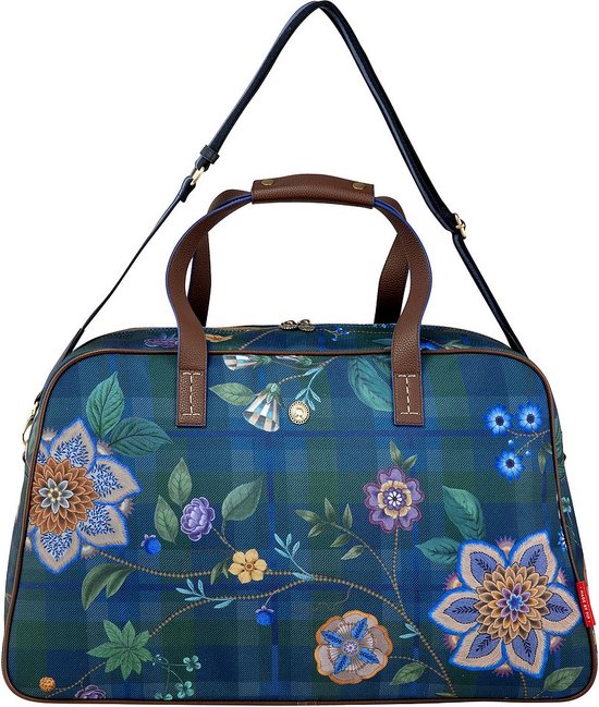 Pip Studio Sac de voyage pour ordinateur portable Tovy Weekend Bag Flores Felices Dark Blue Coloré