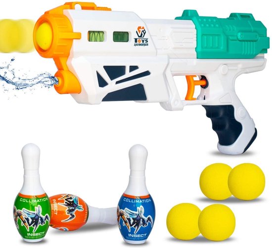 Foto: Happy trendz 2in1 gun water pistool en shooter happy trendz 2 in 1 gun press and shoot water en soft balls