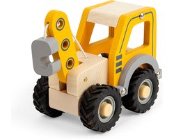 Auto - Hijskraan - Kraanwagen - Geel - 13.5x10x7.5cm