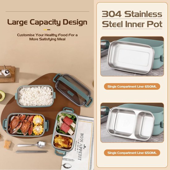 Edihome, Koeltas, lunchtas, 8 liter, thermo lunchbox, geïsoleerd, voor lunch, werk, camping of reizen, draagbaar (Zwart