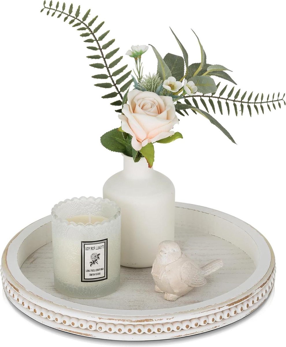 2 Plateaux En Bois Pour Bougies - Dessous De Bougeoir Rond Décoratif - Protection Table