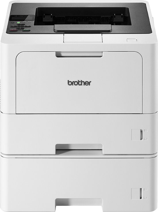 Impresora Láser Brother HL-L5210DWT - 48 Ppm, WiFi, Dúplex, 250+520 Hojas, Blanco/gris, Ideal Oficina