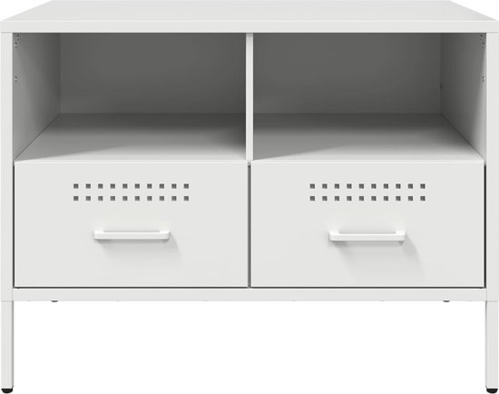 Meubles TV vidaXL 2 pièces 68 x 39 x 50,5 cm Acier Blanc