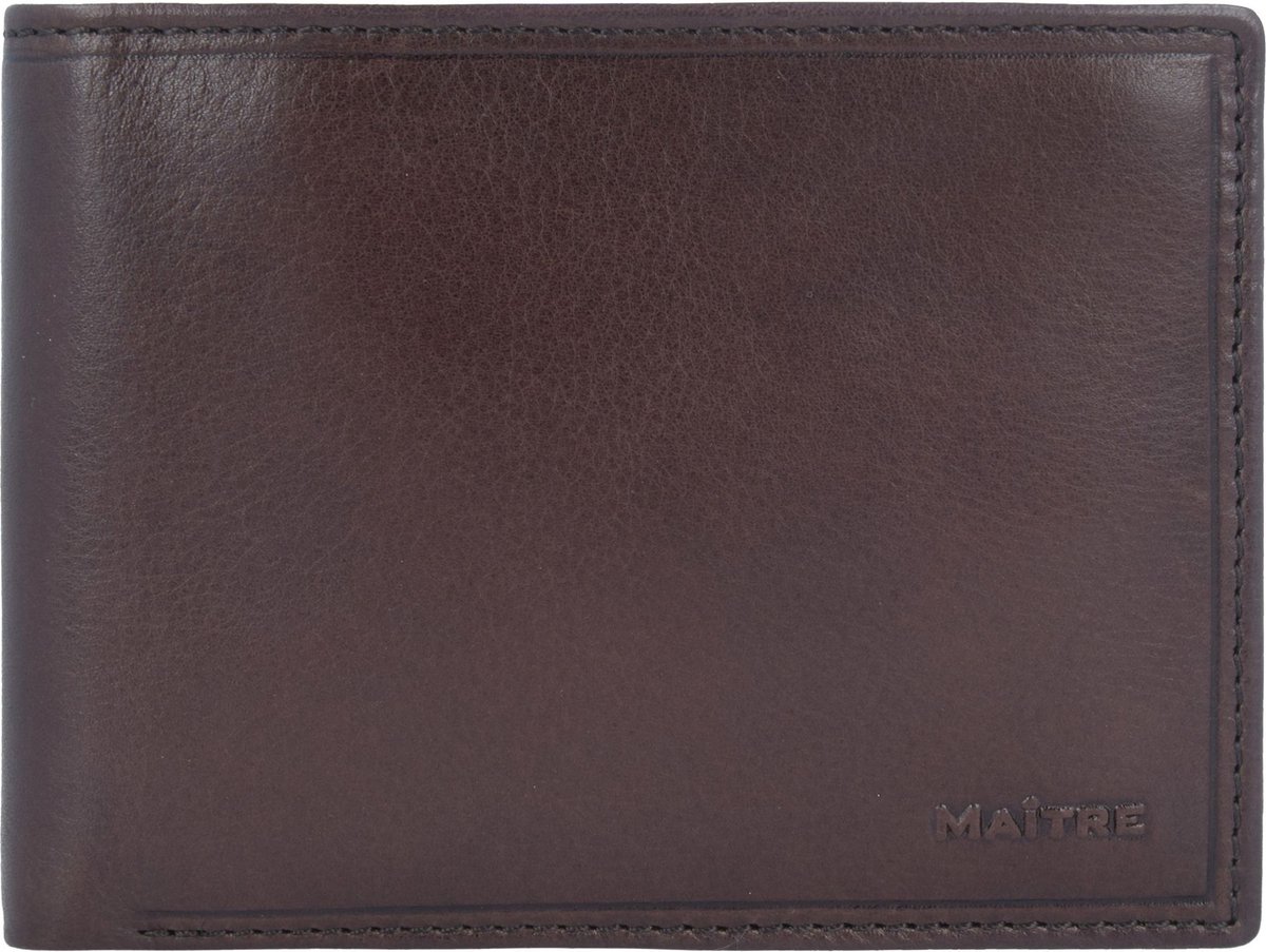 Maître Leren Portemonnee Grumbach Galbert BillFold H8 Dark Brown Bruine