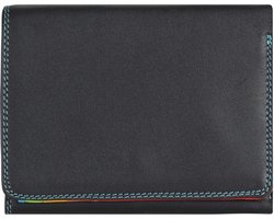 Mywalit Medium Tri-fold Wallet Drukknop Portemonnee Black Pace MYW-106-4-N
