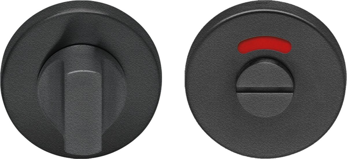 WC Rozet RVS Zwart met Stalen Onderrozet - 1221009