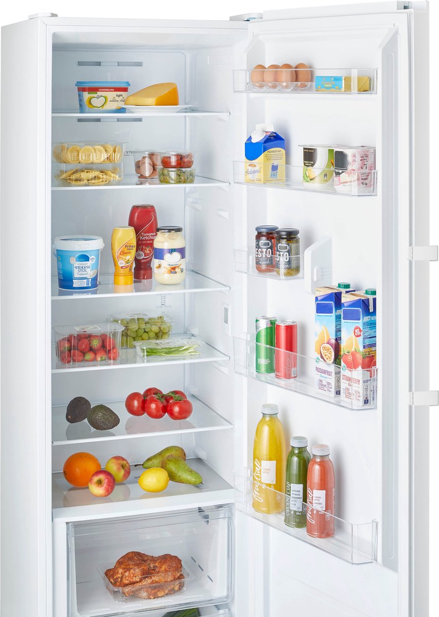 Inventum KK1850W energiezuinige koelkast 185 cm hoog - 362 liter - Kastmodel - Zonder vriesvak - Superkoelen - Energielabel C - Vrijstaand - Wit — afbeelding 5