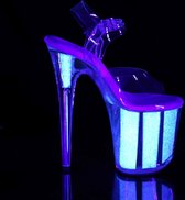 Pleaser Sandale avec bride à la cheville, Chaussures de pole dance -36 Chaussures- FLAMINGO-808UVG Chaussures de pole dance Rose