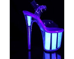Pleaser - FLAMINGO808UVG Sandaal met enkelband, Paaldans schoenen - Paaldans schoenen - 36 Shoes - Roze