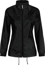 Windjas/regenjas voor dames zwart maat M