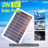 Chargeur de panneau solaire portable 2 W – Étanche, compatible USB, chargement sûr pour Powerbanks et téléphones, idéal pour le Camping en plein air et à la maison. Chargeur portable chargeur de téléphone portable.