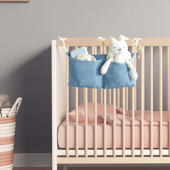 Organisateur De Lit Bébé Suspendu - 2 Poches De Rangement Pour Couches, Vêtements, Jouets