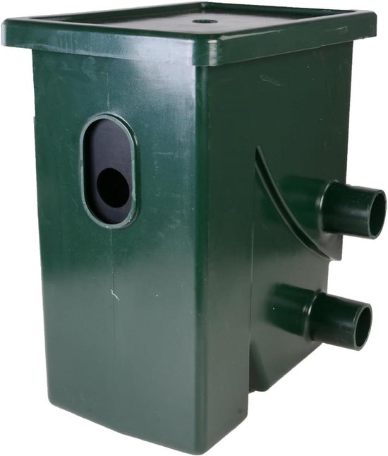 Green Harmony CompactSieve 49 x 32 x 55 cm - zebelement 40 x 24 cm - doorlaat 300 micron - max. vermogen 15 m³/uur - pompingang 3 kranen 25/32/40 mm - slangaansluiting - af- en overloopbeveiliging 75 mm Green Harmony - Vijverfilter 1.0
