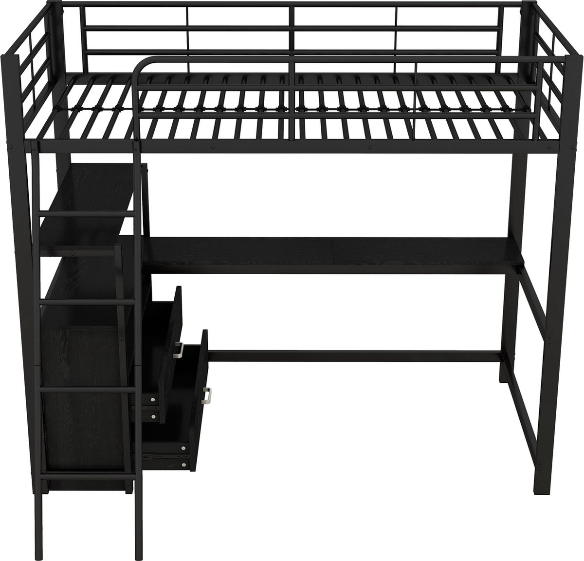 Kebnor IJzeren bed, stapelbed, met laadaansluiting, comfortabele en