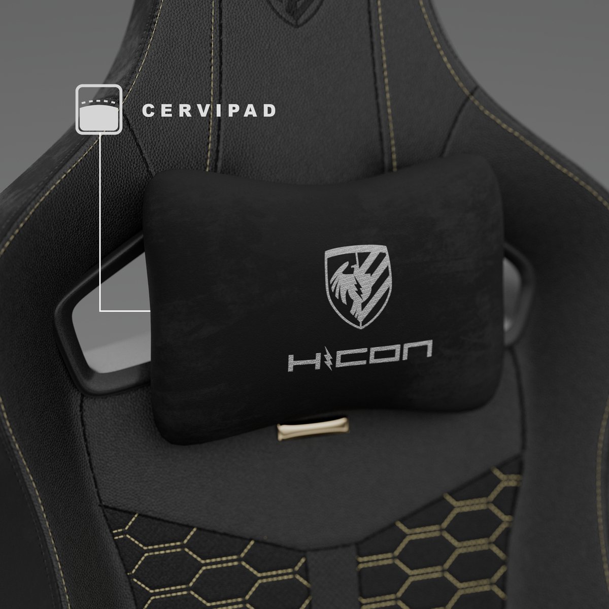 Afbeelding 3 van Gamestoel - Gaming Stoel - Gaming Chair - Game Stoel - HICON® Legend Serie - Legenda - Zwart