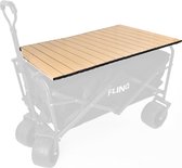 Bol.com FlinQ Bolderkar Tafel - Universeel - Loskoppelbare Tafel voor FlinQ Opvouwbare Bolderkar - 87 x 55 cm - Hout/Staal aanbieding