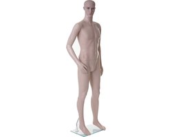 Weergave etalagepop MCW-E37, mannelijke man etalagepop kleermaker etalagepop, levensgroot verplaatsbaar 185cm