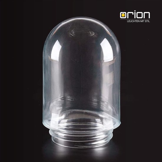 Vervangend glas lampenkap helder schroefdraadglas