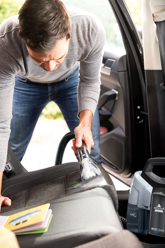 BISSELL SpotClean Plus Draagbare Vlekkenreiniger - Met Extra Lange 2.2m Slang - Tapijtreiniger voor Bank, Auto & Matras - Carpet Cleaner Apparaat - Incl. HydroRinse Zelfreiniging - Reinigingsmachine - Zetelreiniger - 3724N
