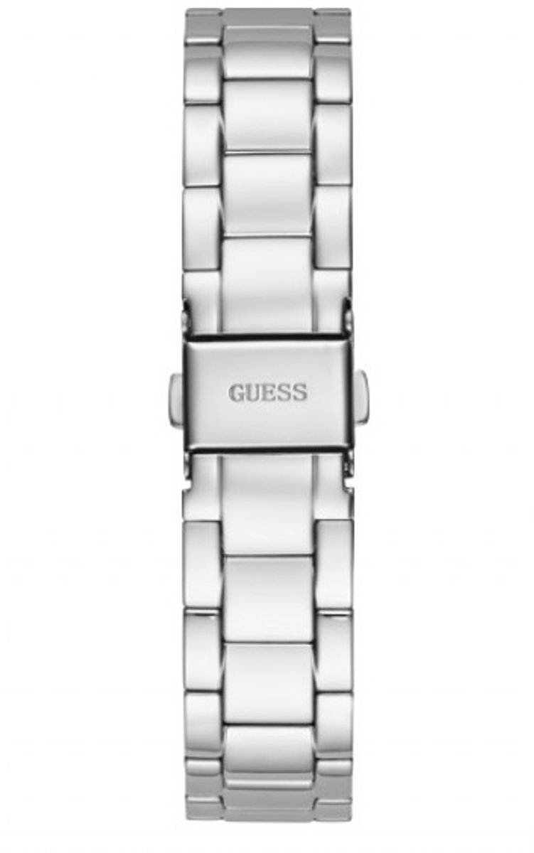 Guess Dames Horloge GE0307L1 Staal Quartz met Blauwe Wijzerplaat en Zirkonia 39mm