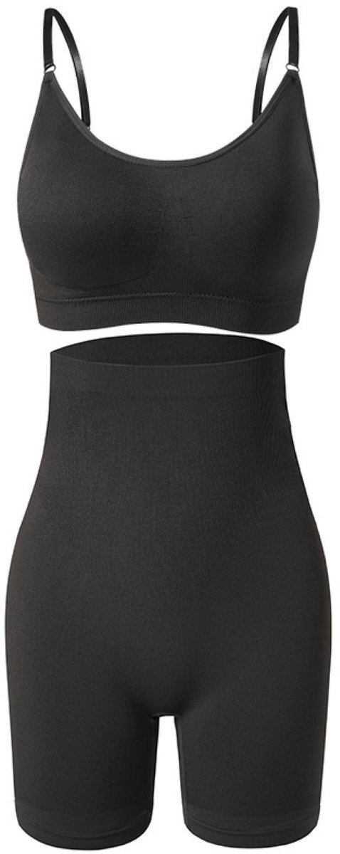 Teep Corrigerende Legging & Bralette – Corrigerend Ondergoed Dames – Shapewear Dames – Zwart – Maat XL