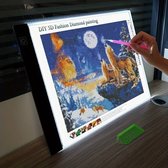 Tekenen-Tekenen & kleuren-A4 - Lichtbak voor Tekenen - Tekenbord Kinderen - 3 lichtsterktes&Traploos dimmen -Lightpad diamond painting -Bescherm de ogen- Led tekenbord kinderen en volwassenen met licht - Hobby - DIY