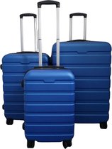 3-Delige harde kofferset ABS - Blauw