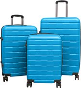 TVR-Travel® - Kofferset Bruno - Koffers - 3 stuks - S/M/L - Licht blauw